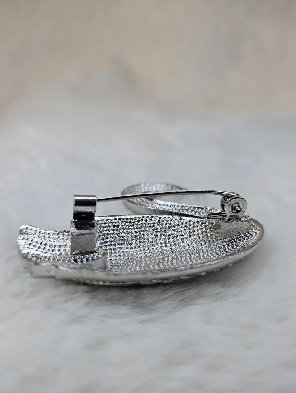 Elegant White and Black Swan Brooch